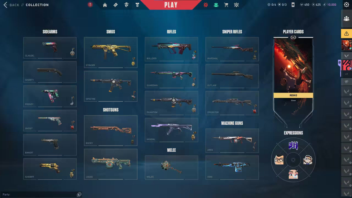 Valorant Account EUU Inventory: 32 Skins